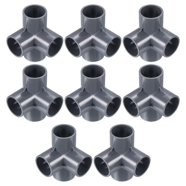 uxcell PATIKIL 32mm 4ウェイエルボパイプ継手 UPVC 8個 ジョイントカップリ...