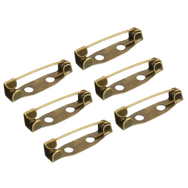 uxcell 安全バーピン 20mm ブローチ クラスプピン バックス ID バッジ ネームカード ...