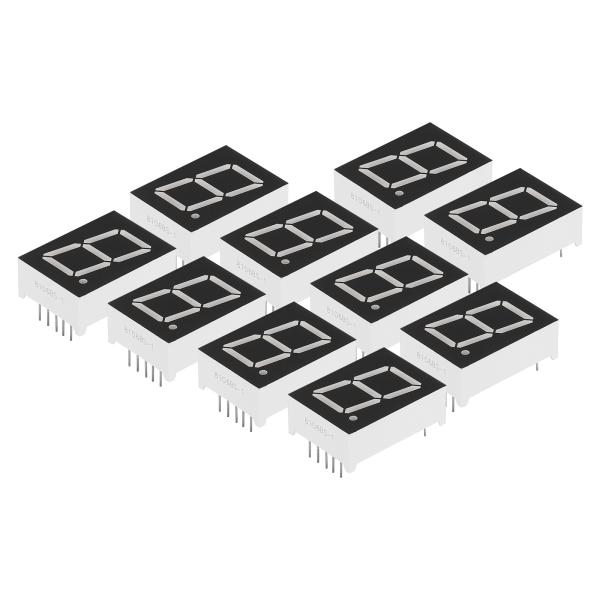 PATIKIL LEDディスプレイデジタル管 10個 7セグメント 10ピン 1ビット 20x27x...
