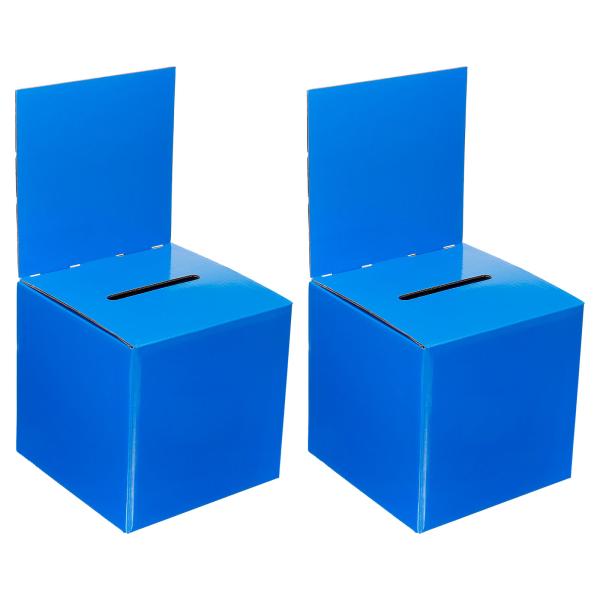 PATIKIL 投票ボックス 2個 15.2x15.2x15.2cm ラッフルボックス 取り外し可能...
