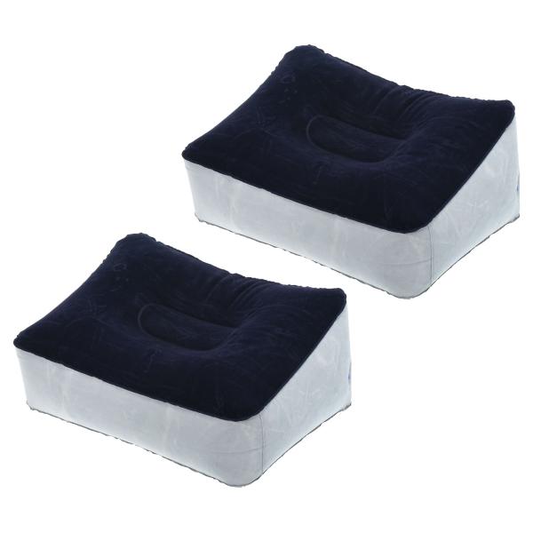 PATIKIL トラベルフットレスト枕 2個 膨張可能なフットレストクッション カーシートフットレス...