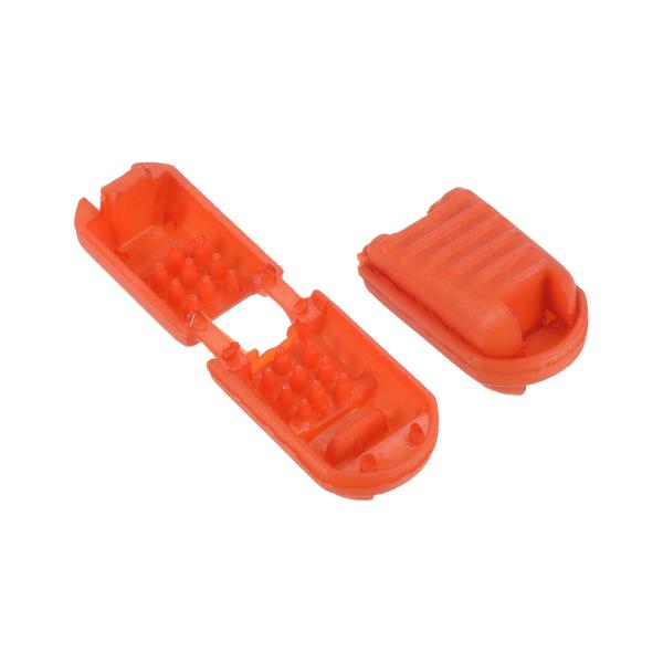 PATIKIL ジッパープルタブ 25個 コードエンド延長ジップフィクサー 21 mm オレンジ