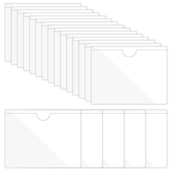 uxcell PATIKIL 80x100mm 自己接着インデックスカードポケット 20個 プラスチ...