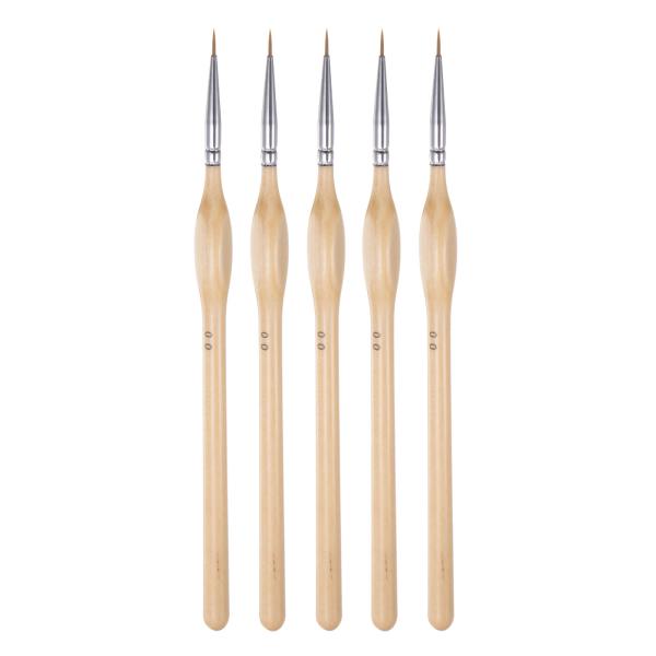 uxcell ディテールペイントブラシ 8mm先の尖った先端 182mm長さ ナイロン毛ミニチュアペ...