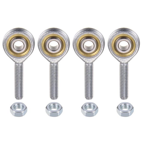 uxcell オスロッドエンドベアリング 右ねじ 自己潤滑 ジョイントロッドエンド ジャムナット付属...