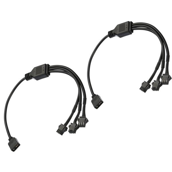 uxcell ARGBスプリッター 5V 3ピン-SM 3ピン メス1-3延長ケーブルアダプタ コネ...
