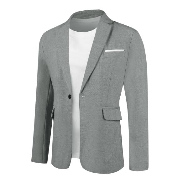 Lars Amadeus ジャケット コート シングルブレスト ボタン スーツブレザー ビジネス ス...