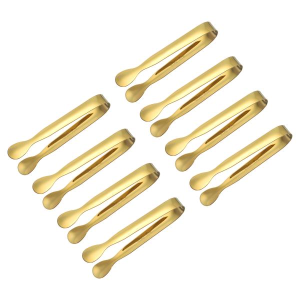 uxcell サービングトング 8個セット 110mmx16mm ステンレス製氷のトング アペタイザ...