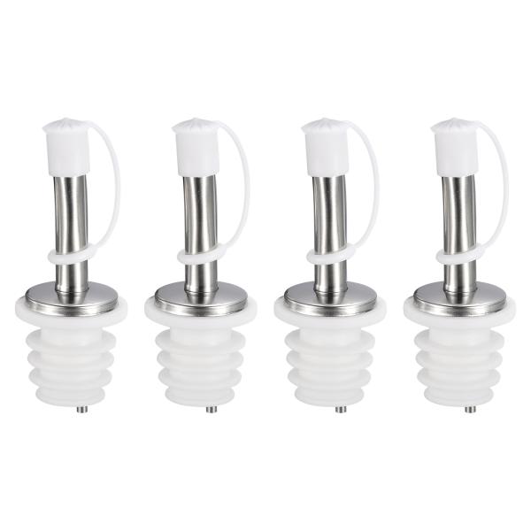 uxcell ステンレスボトル注ぎ口 80mm オリーブオイル注ぎ口 ゴム製ダストキャップ付き ワイ...