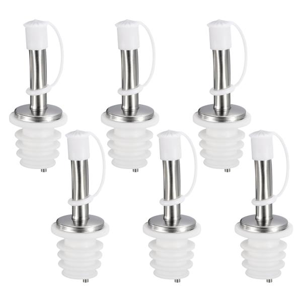 uxcell ステンレスボトル注ぎ口 80mm オリーブオイル注ぎ口 ゴム製ダストキャップ付き ワイ...