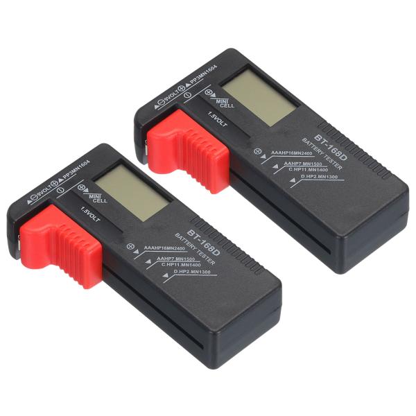 PATIKIL デジタルバッテリーテスター 2個 BT-168Dモデル クリアスクリーンバッテリー電...