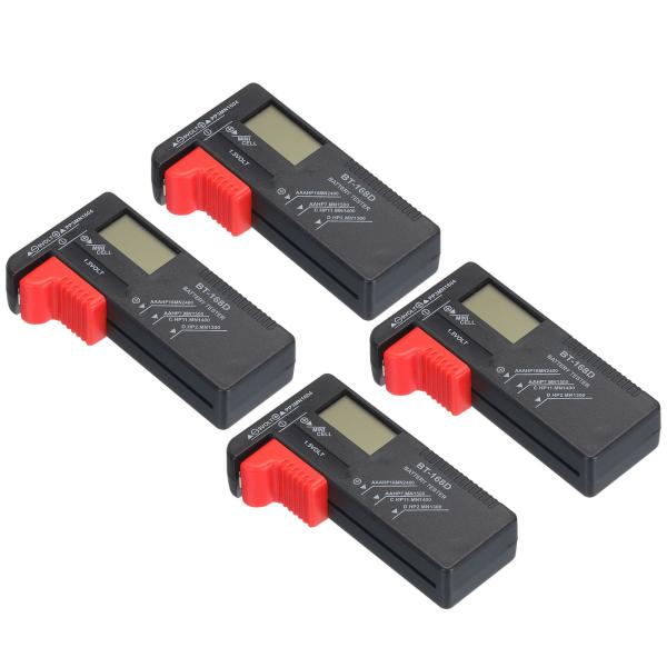 PATIKIL デジタルバッテリーテスター 4個 BT-168Dモデル クリアスクリーンバッテリー電...