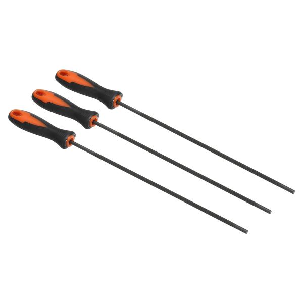 uxcell PATIKIL チェーンソーチェーンシャープニングファイル 3個 4mm ブラック レ...