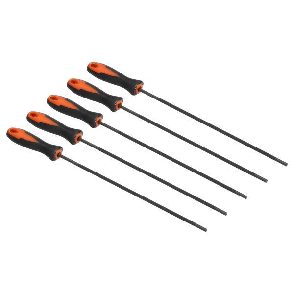 uxcell PATIKIL チェーンソーチェーンシャープニングファイル 5個 4mm ブラック レ...