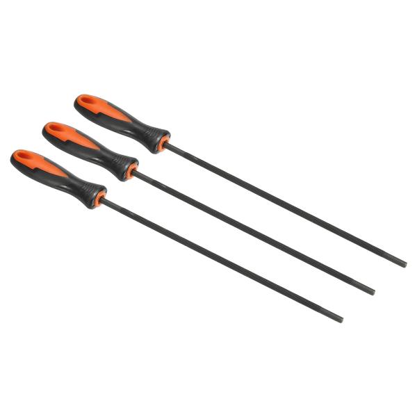 uxcell PATIKIL チェーンソーチェーンシャープニングファイル 3個 4.8mm ブラック...