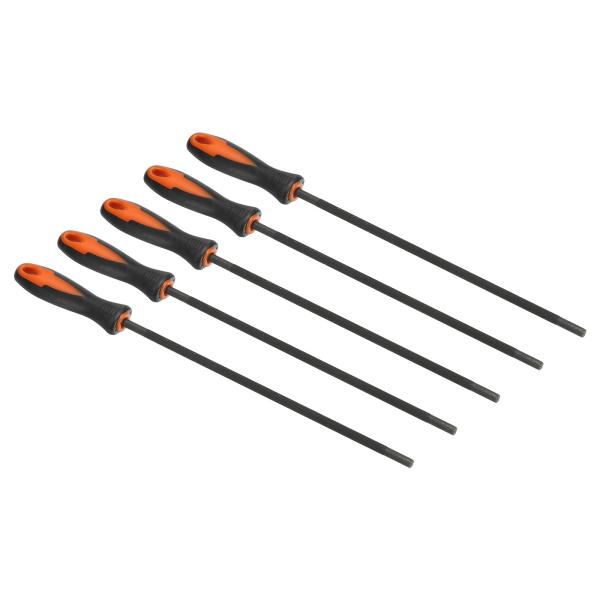 uxcell PATIKIL チェーンソーチェーンシャープニングファイル 5個 5.5mm ブラック...