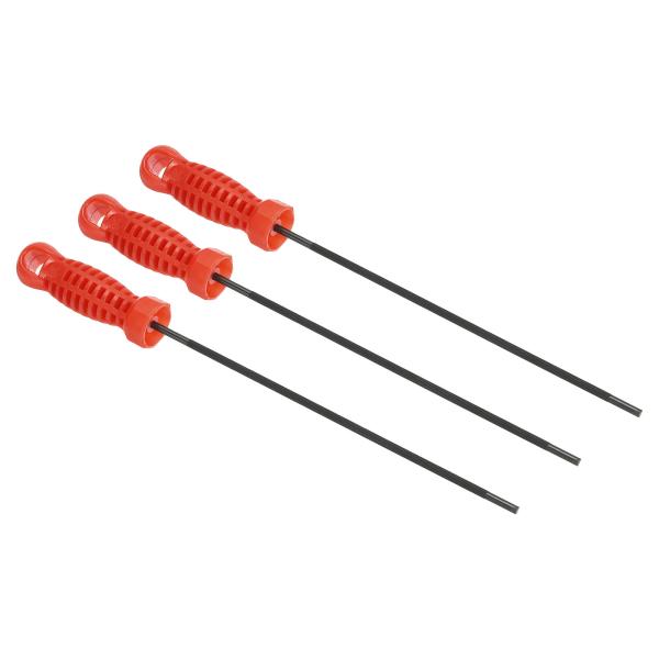 uxcell PATIKIL チェーンソーチェーンシャープニングファイル 3個 4mm レッド