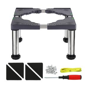 PATIKIL ミニ冷蔵庫スタンド 物干し台ベース 洗濯機スタンドベース 4脚 多機能 調整可能 防振 家電用 29cm-32cm高さ｜soten2