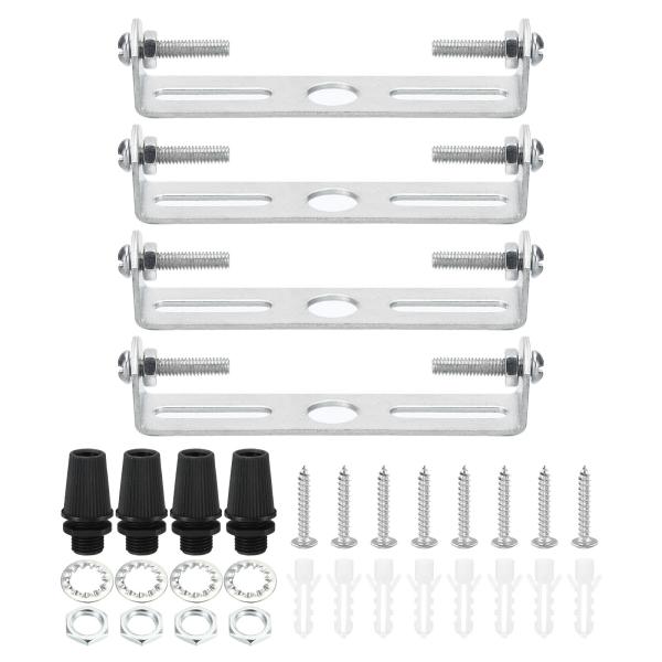 PATIKIL 80 mm 照明プレートキット 4セット 照明器具取付金具プレート スチールクロスバ...