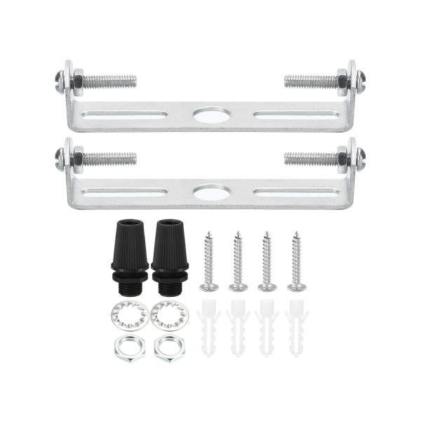 PATIKIL 80 mm 照明プレートキット 2セット 照明器具取付金具プレート スチールクロスバ...