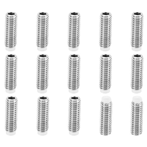 PATIKIL M4 x 12 mm ナイロン先端イモネジ 15個入り メートル六角ソケットヘッド ...