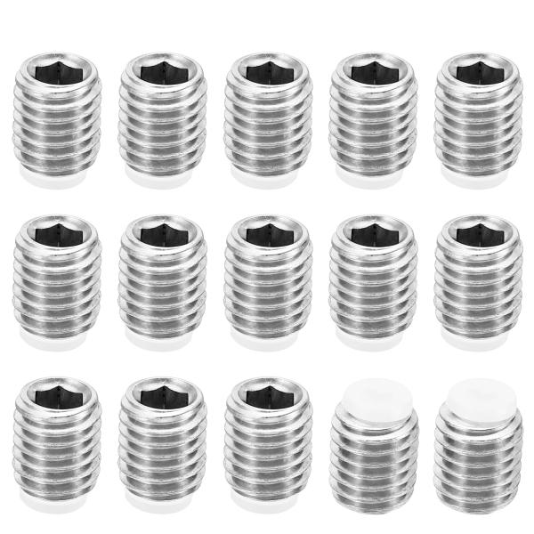 PATIKIL M10 x 12 mm ナイロン先端イモネジ 15個入り メートル六角ソケットヘッド...