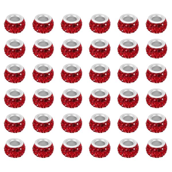 uxcell PATIKIL 5mm ホールクレイスペーサービーズ 60個入り ラインストーンヨーロ...