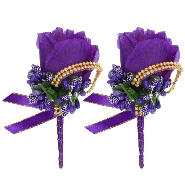 uxcell ブートニエール ウェディングローズ新郎ブートニア ピンとクリップ付き 結婚式 パーティ...