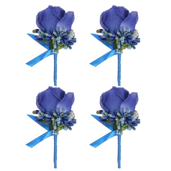 uxcell ブートニエール ウェディングローズ新郎ブートニア ピンとクリップ付き 結婚式 パーティ...