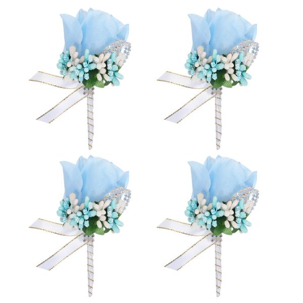 uxcell ブートニエール ウェディングローズ新郎ブートニア ピンとクリップ付き 結婚式 パーティ...