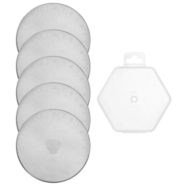 uxcell ロータリーカッター刃 SK5スチール シャープネス 置換 回転刃 キルティングロータリ...