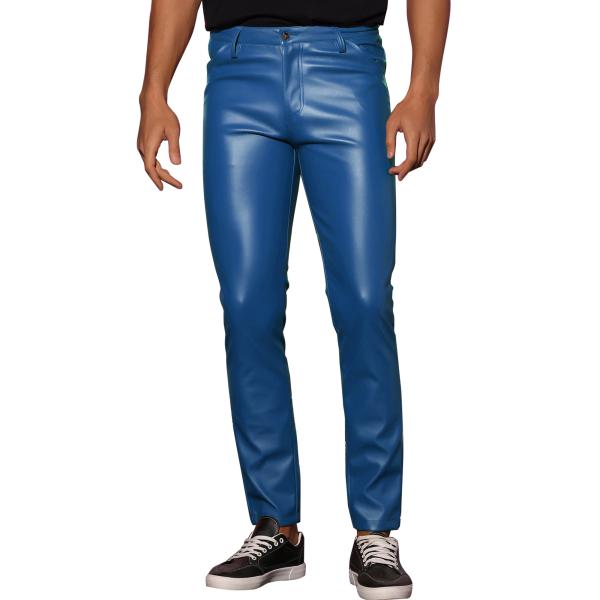 Lars Amadeus ロングパンツ スリムフィット オートバイ バイカー スリムフィット スキニ...