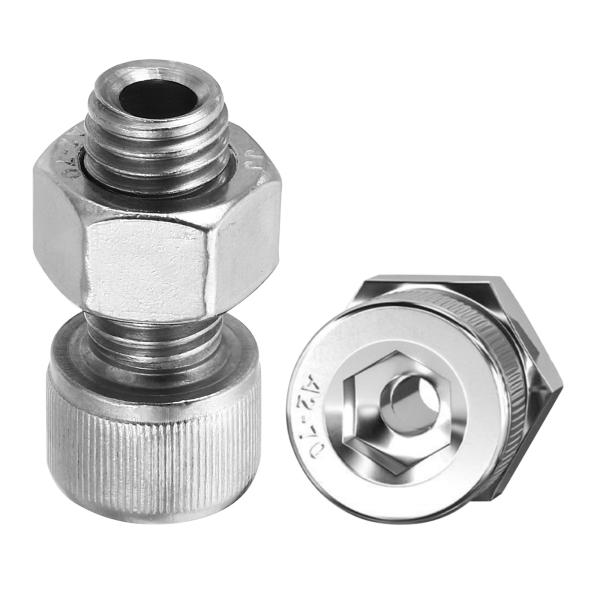 PATIKIL M12x25mm 六角穴付きネジ 2セット 円筒形 中空ボルトナットキット ランプね...
