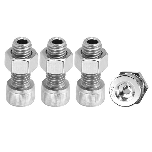 PATIKIL M12x30mm 六角穴付きネジ 4セット 円筒形 中空ボルトナットキット ランプね...