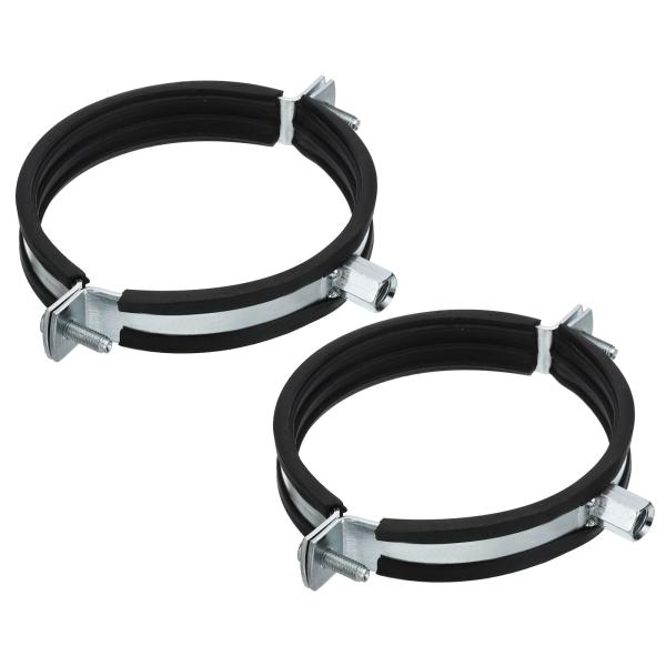 PATIKIL スプリットリングパイプハンガー 2個 100 mm 亜鉛メッキ鉄 調整可能 壁マウン...