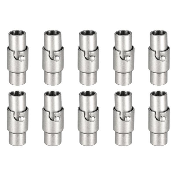 uxcell レザーコードエンドクラ スプ 10個セット 4mm穴 レザーマグネットクラ スプ コー...