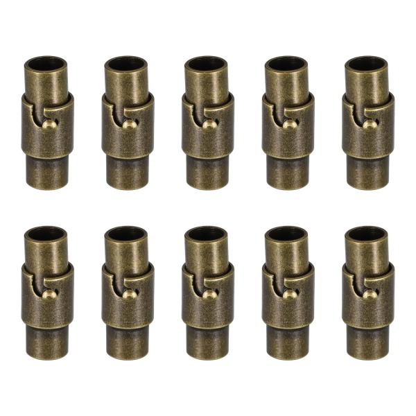 uxcell レザーコードエンドクラ スプ 10個セット 4mm穴 レザーマグネットクラ スプ コー...