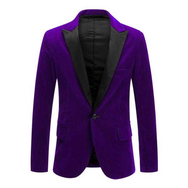 Lars Amadeus ブレザー ベルベット スーツジャケット コート ワンボタン パーティー ウ...