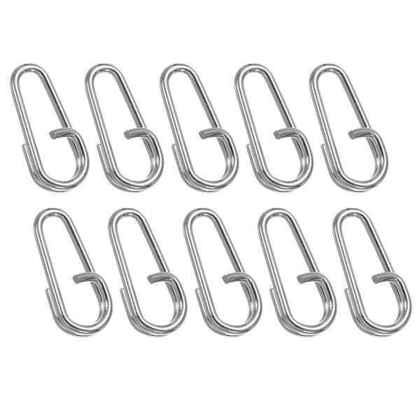 PATIKIL 0.7 x 0.31" フィッシングスナップクリップ 50個入り ステンレススチール...