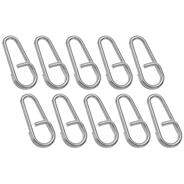 PATIKIL 0.8 x 0.35" フィッシングスナップクリップ 50個入り ステンレススチール...