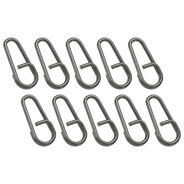 PATIKIL 0.8x0.35" フィッシングスナップクリップ 50個入り ステンレススチール製オ...