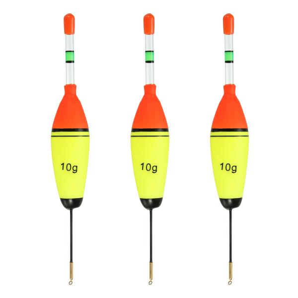 uxcell PATIKIL 0.35oz 発光浮き弁ボバー（スワイベル付き） 3個セット 塩水・淡...