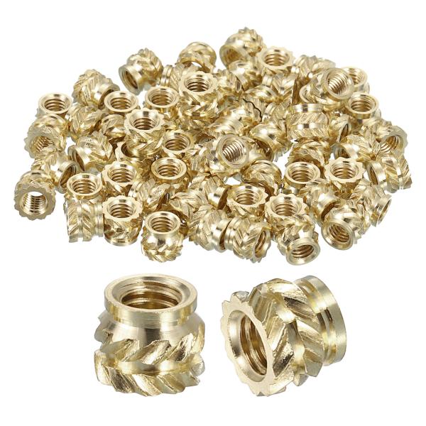 uxcell ノブ付きインサートナット 100個セットM3x4mm Lx5mm OD 3Dプリンティ...