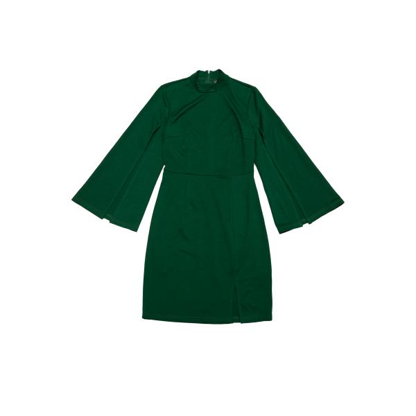 Allegra K ミニワンピース ボディコンドレス ペンシル ビジネス スプリットスリーブ スリム...