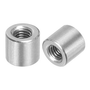 uxcell 5個セット M6 ラウンドコネクタナット 304ステンレススチールカップリングナット 11mm/0.43