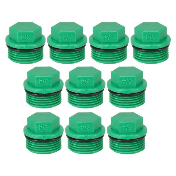 PATIKIL G3/4" 外六角メススレッド PPR パイプフィッティング エンドキャップコネクタ...