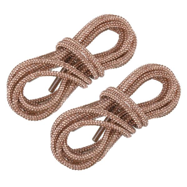 uxcell 2個セットのラインストーンシューレース 63"のピカピカしたロープドローストリングコー...