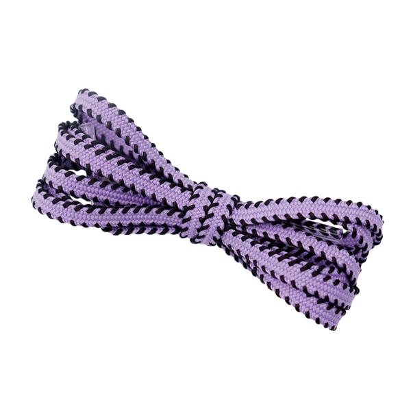 Elerevyo フラットなカラフルな靴ひも ワークブーツ用ファッションスニーカー用靴ひも 2組 紫...