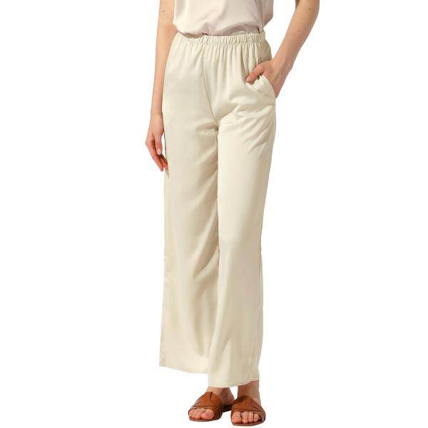 uxcell Allegra K レディース ハイエラスティックウエスト カジュアル トラウザー サ...