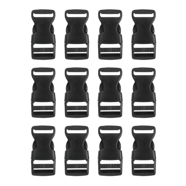 PATIKIL 1"クイックリリースバックル 12個パック プラスチックサイドリリースバックル 調節...